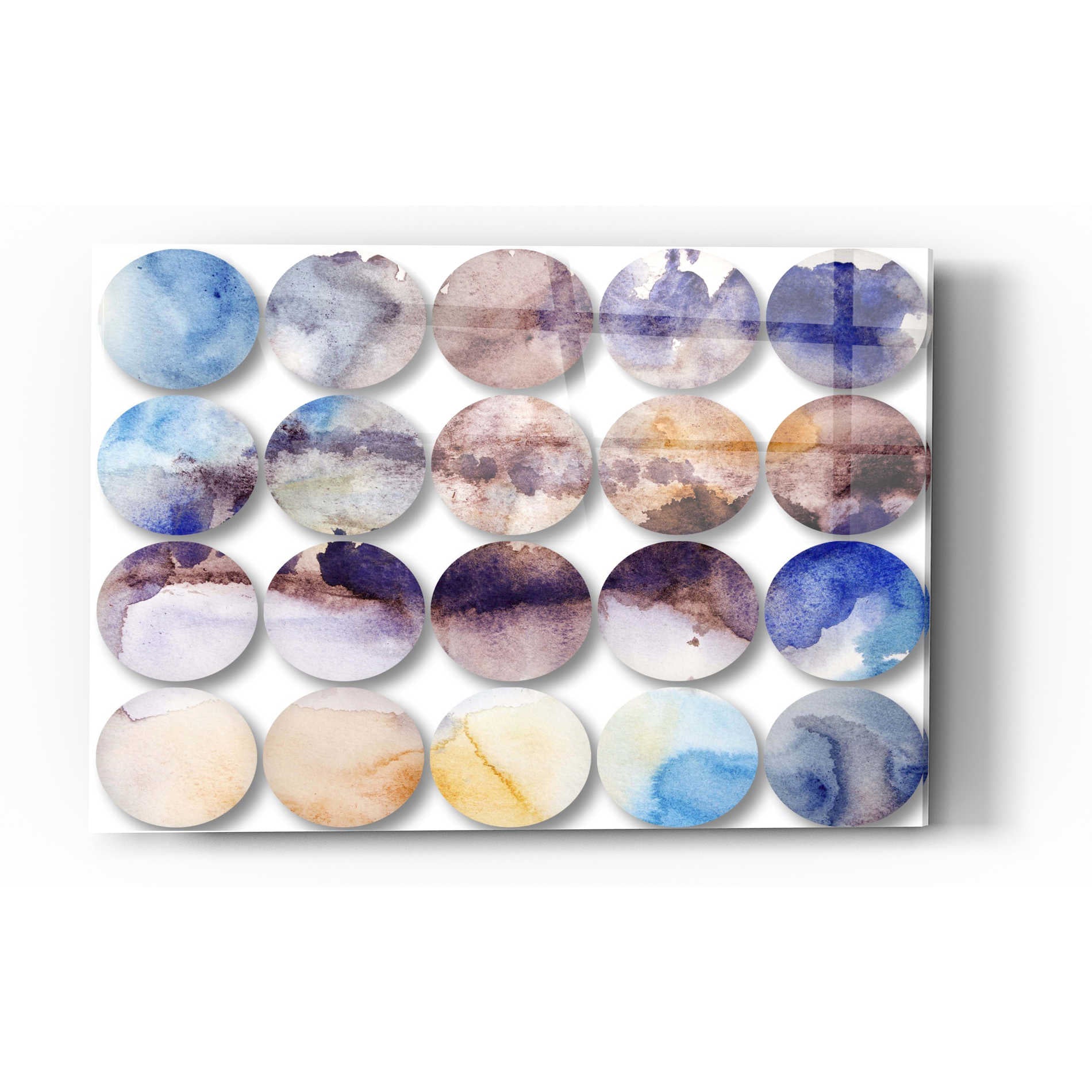 Epic Art 'Watercolor Colorful Circles 4' by Irena Orlov, Acrylic Glass Wall Art