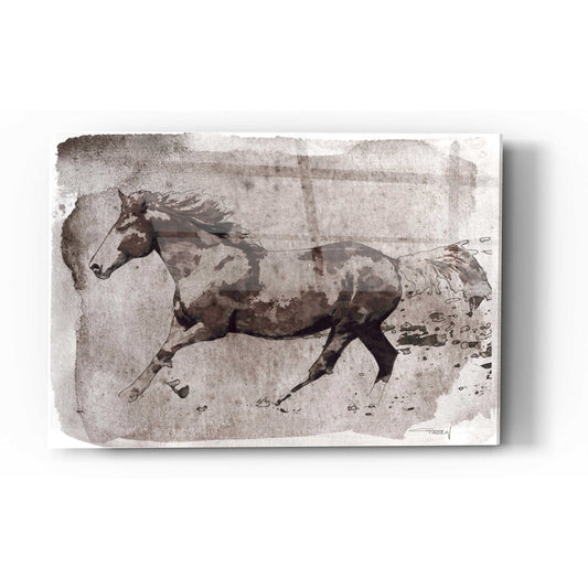 Epic Art 'Brown Horse Running' by Irena Orlov, Acrylic Glass Wall Art
