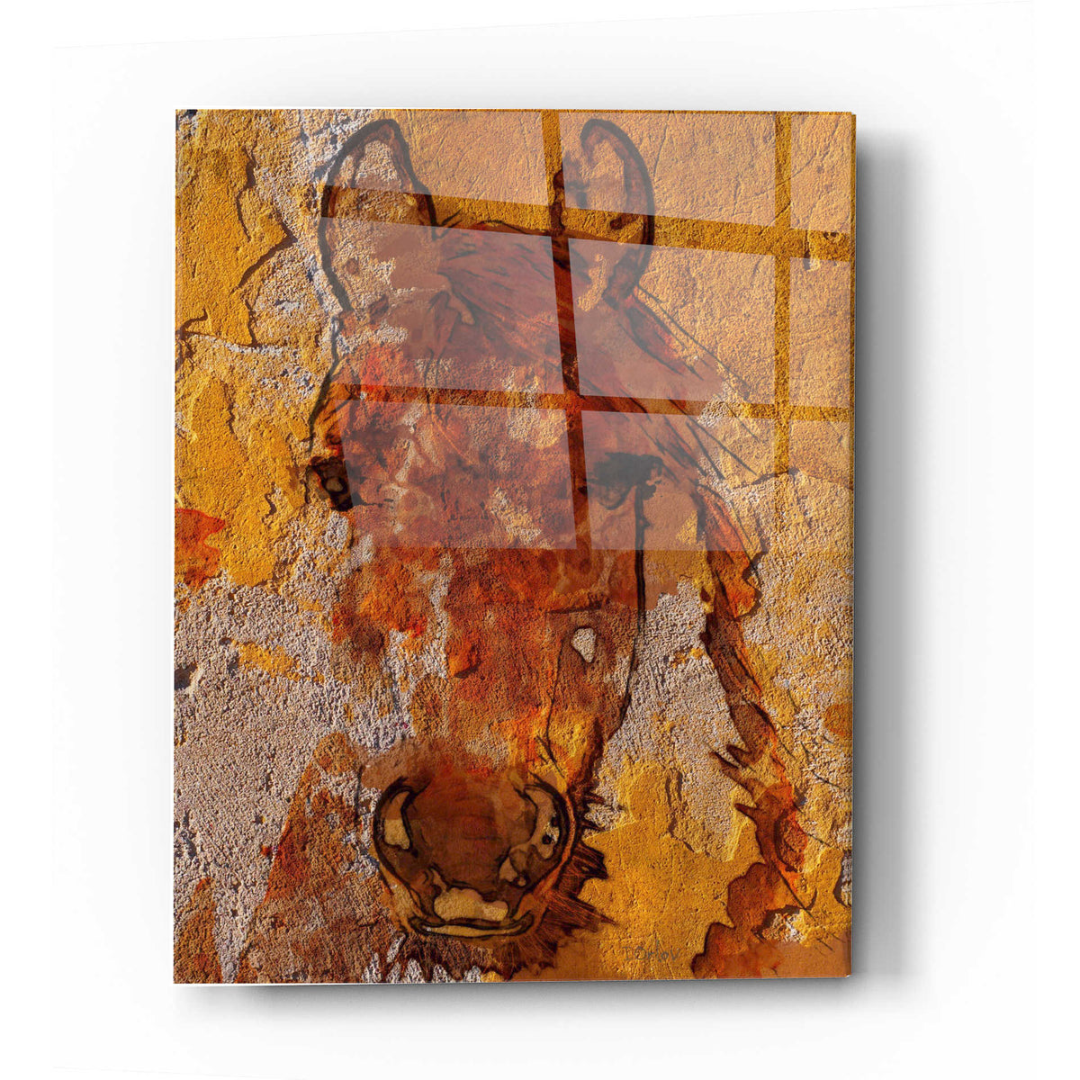 Epic Art 'Yellow Horse' by Irena Orlov, Acrylic Glass Wall Art