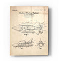 Epic Art 'Space Shuttle Blueprint Patent Parchment' Acrylic Glass Wall Art
