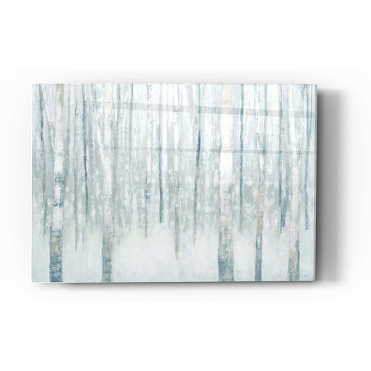 Epic Art 'Birches In Winter Blue' by Julia Purinton, Acrylic Glass Wall Art