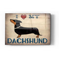 Epic Art 'Dachshund Longboards - Love v2' by Ryan Fowler, Acrylic Glass Wall Art