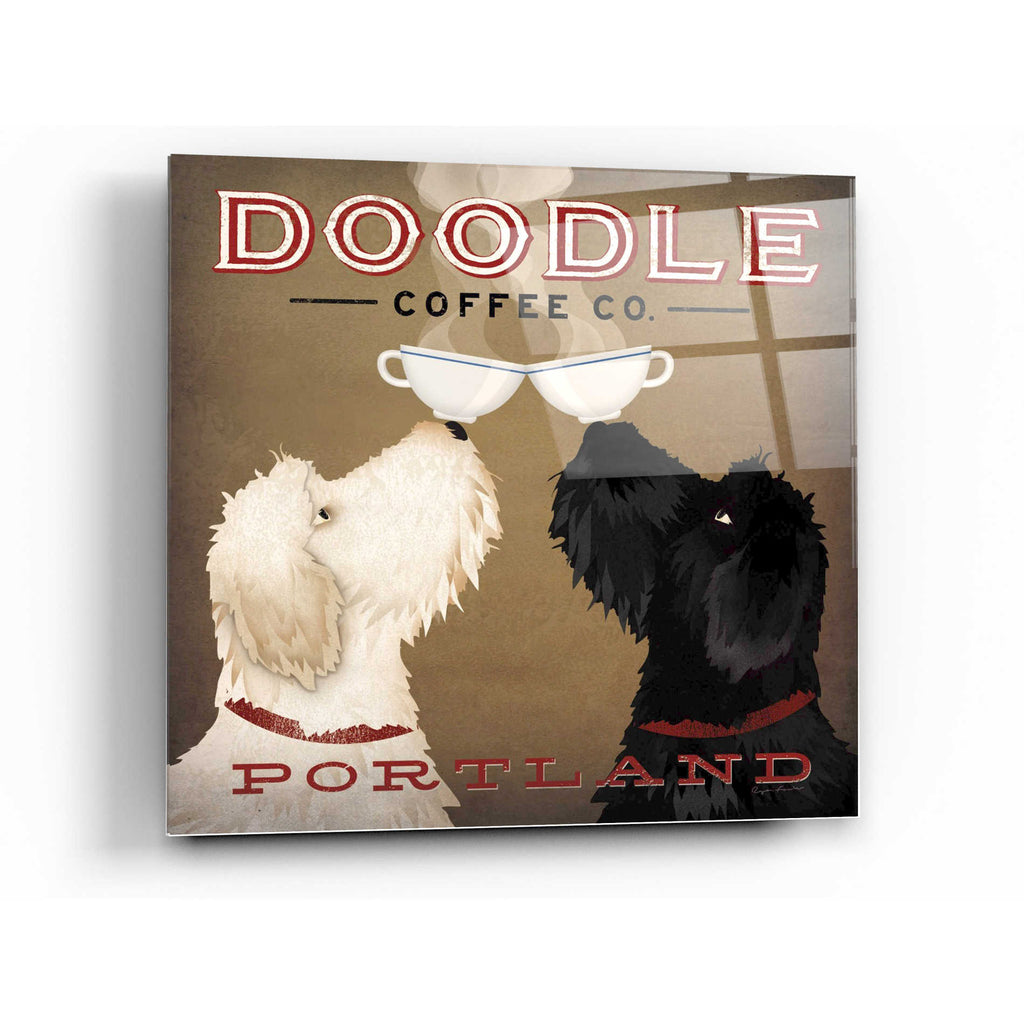 Epic Art 'Doodle Coffee Double IV Portland' by Ryan Fowler, Acrylic Glass Wall Art