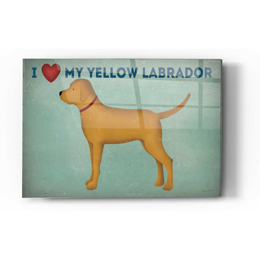 Epic Art 'Golden Dog Love I' by Ryan Fowler, Acrylic Glass Wall Art
