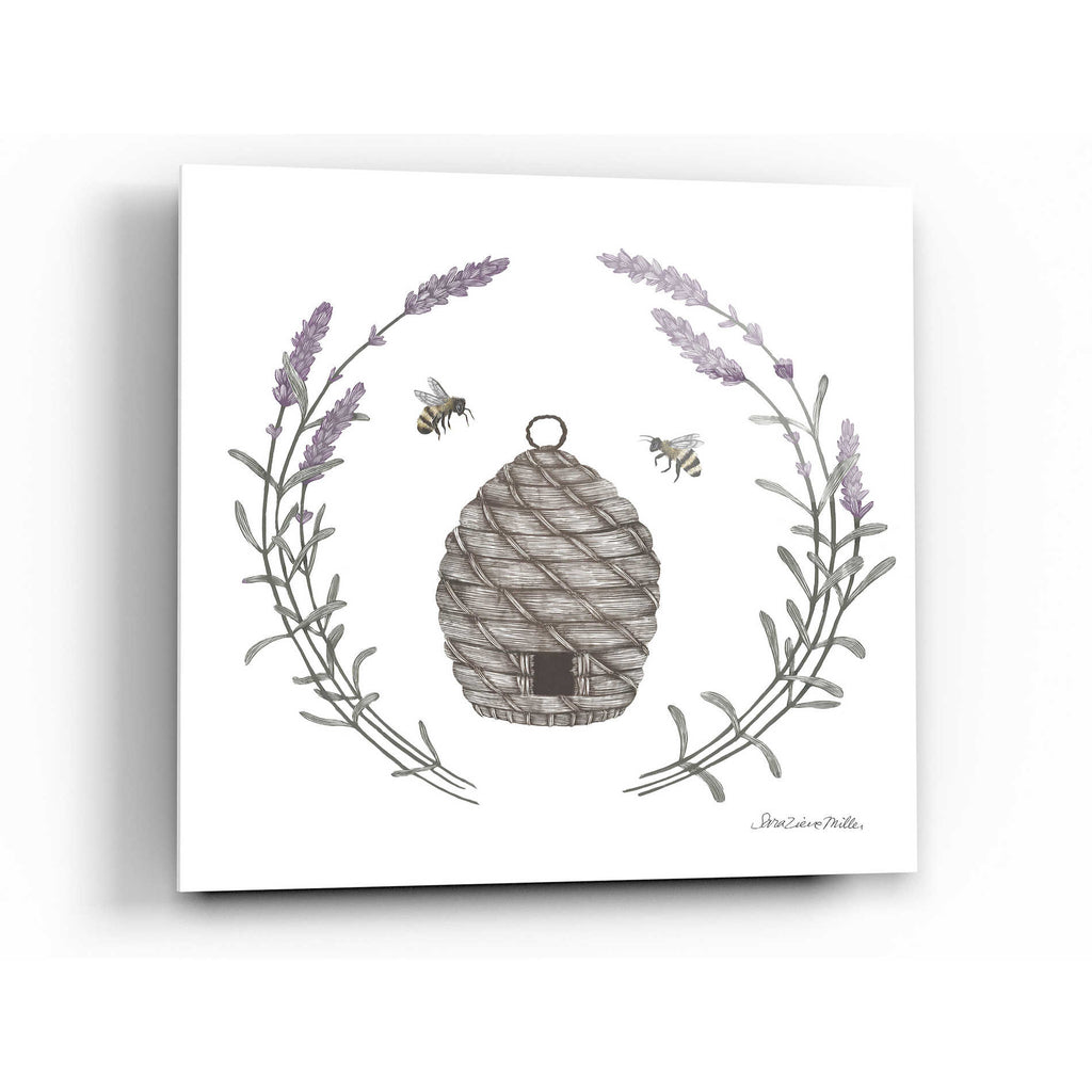 Epic Art 'Happy to Bee Home II' by Sara Zieve Miller, Acrylic Glass Wall Art
