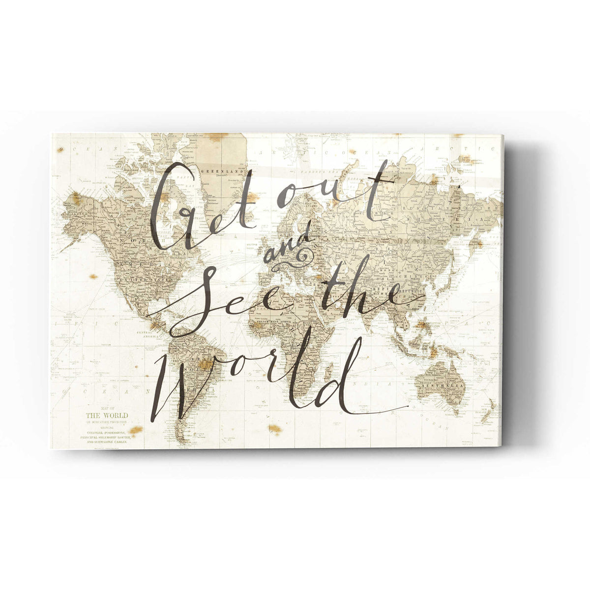 Epic Art 'Get Out and See the World' by Sara Zieve Miller, Acrylic Glass Wall Art