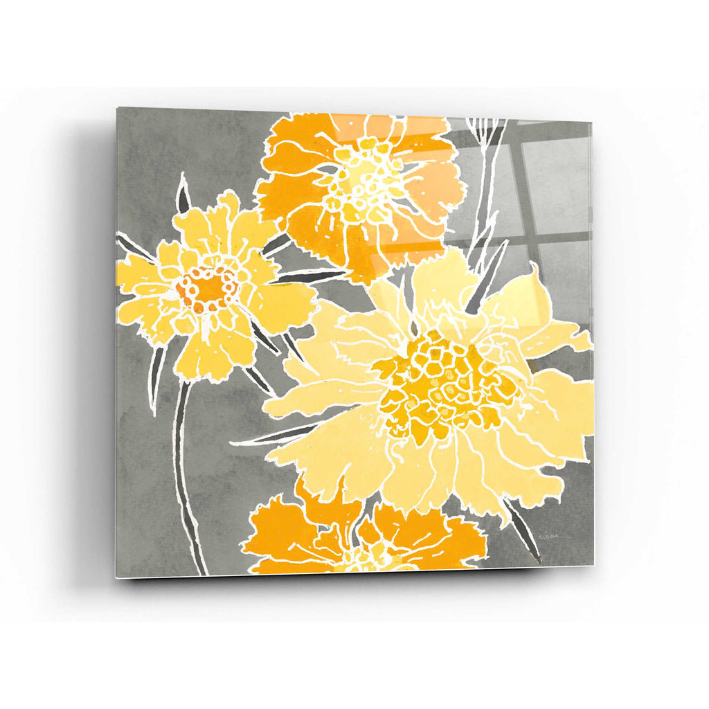 Epic Art 'Cloisonne Beauty I Gray' by Shirley Novak, Acrylic Glass Wall Art
