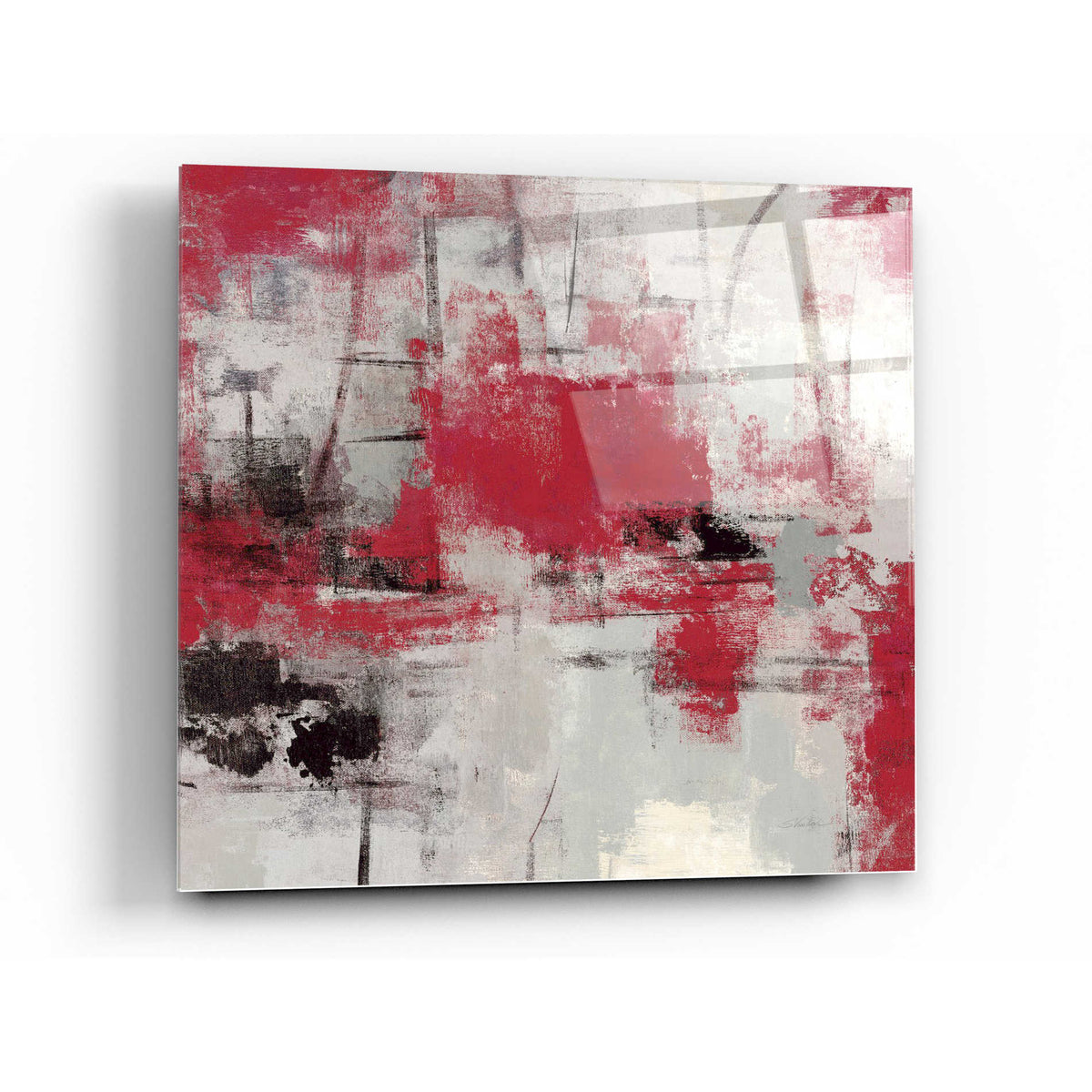 Epic Art 'Stone Gardens III Red' by Silvia Vassileva, Acrylic Glass Wall Art