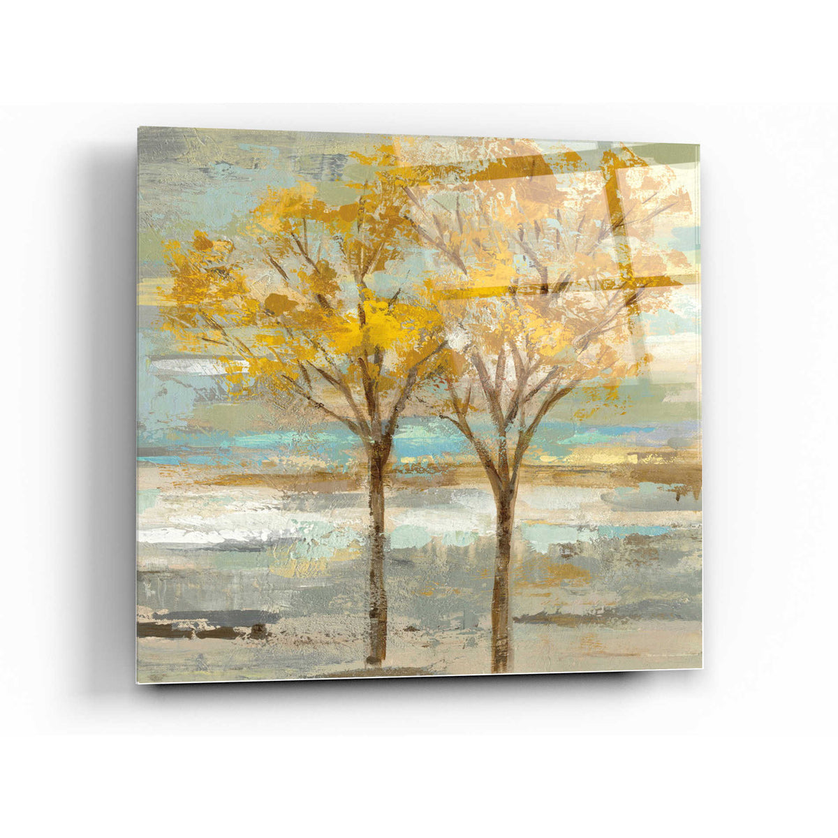 Epic Art 'Golden Tree and Fog II' by Silvia Vassileva, Acrylic Glass Wall Art