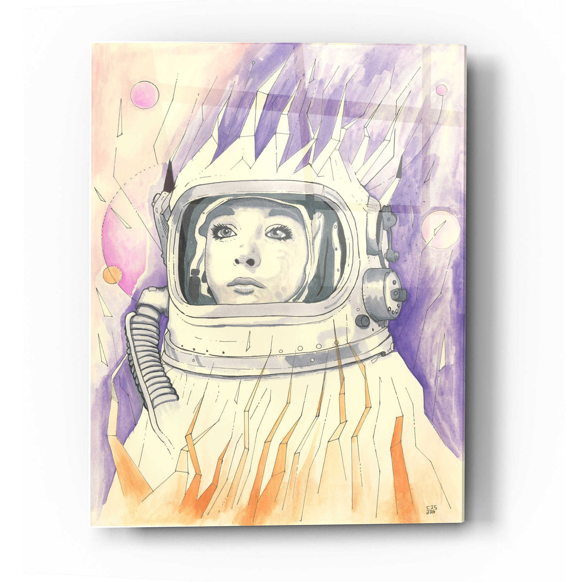 Epic Art 'Space Queen Gold' by Craig Snodgrass, Acrylic Glass Wall Art