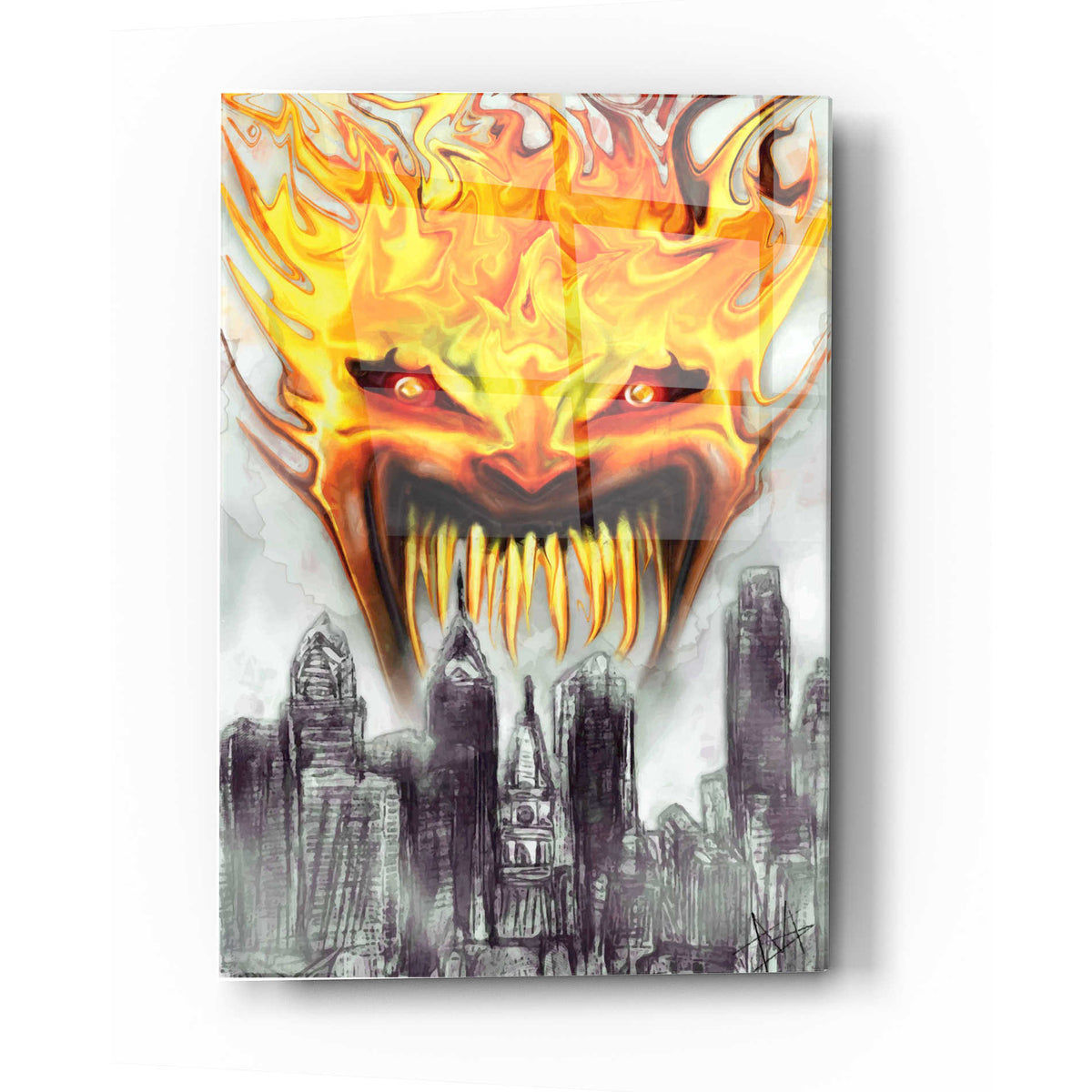 Epic Art 'Trial By Fire' by Michael Stewart, Acrylic Glass Wall Art