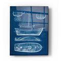 Epic Art 'Antique Ship Blueprint II' by Vision Studio Acrylic Glass Wall Art