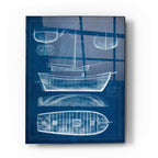 Epic Art 'Antique Ship Blueprint II' by Vision Studio Acrylic Glass Wall Art