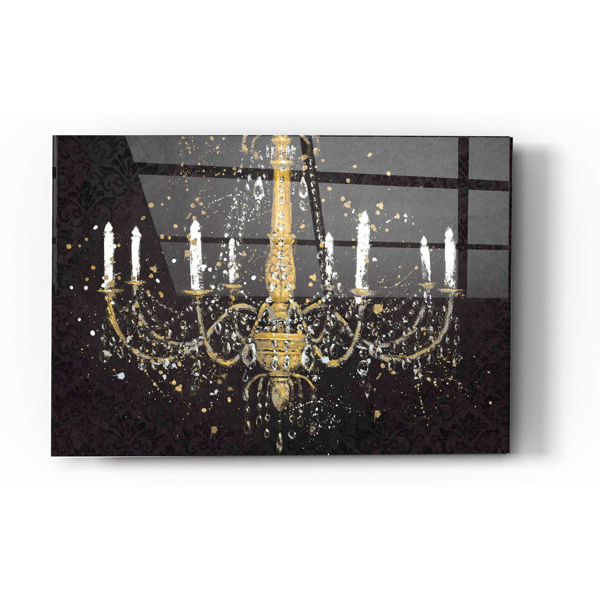 Epic Art 'Grand Chandelier Black I' by James Wiens, Acrylic Glass Wall Art
