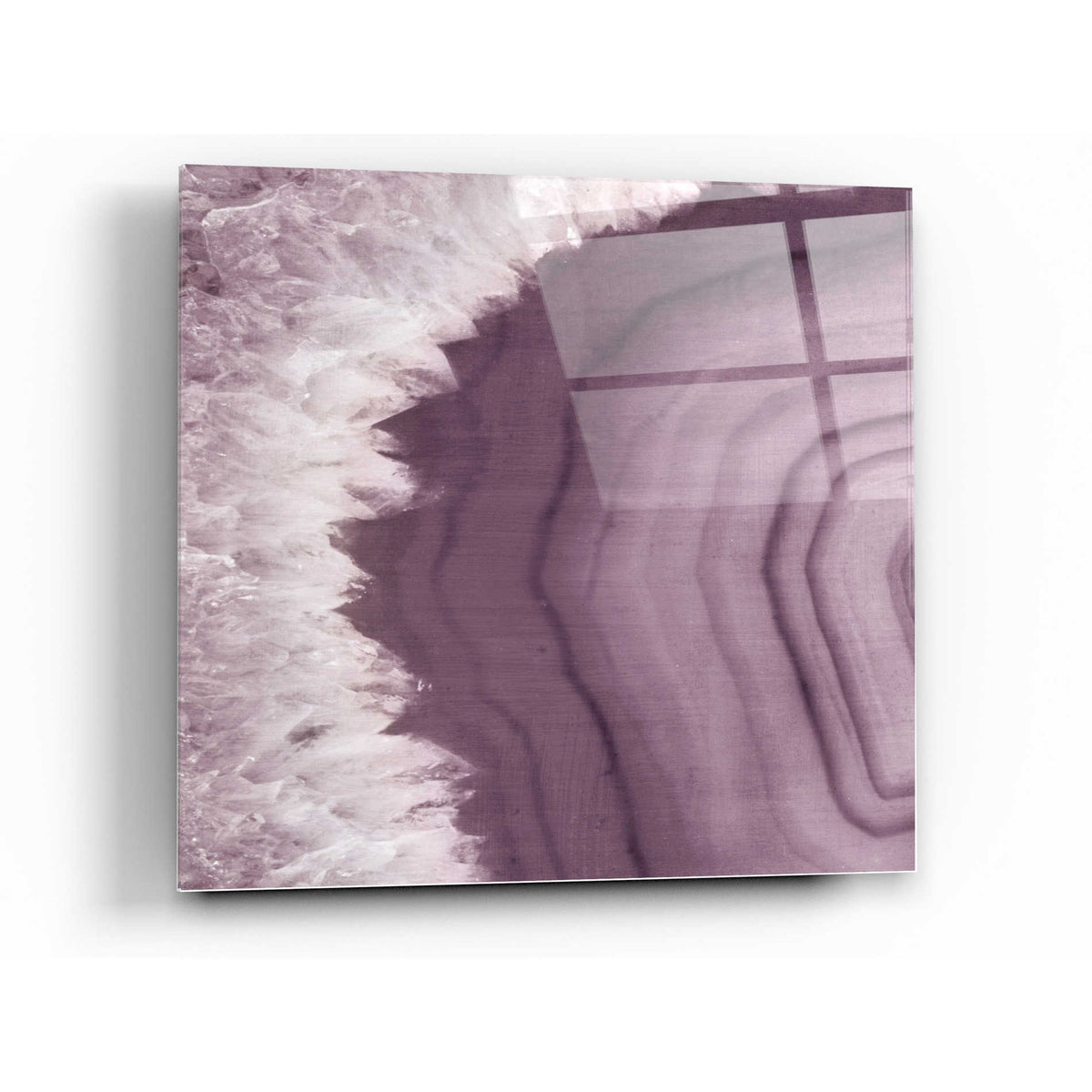 Epic Art 'Agate Geode I PLUM' by Wild Apple Portfolio, Acrylic Glass Wall Art