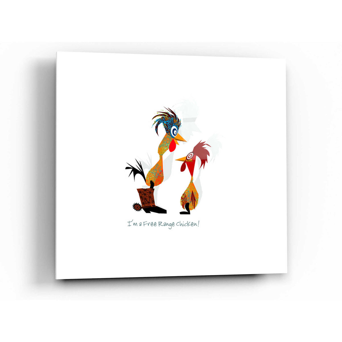 Epic Art 'Free Range Chicken' by Chuck Wimmer, Acrylic Glass Wall Art