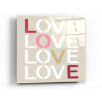 Epic Art 'Love Stencil' by Linda Woods, Acrylic Glass Wall Art