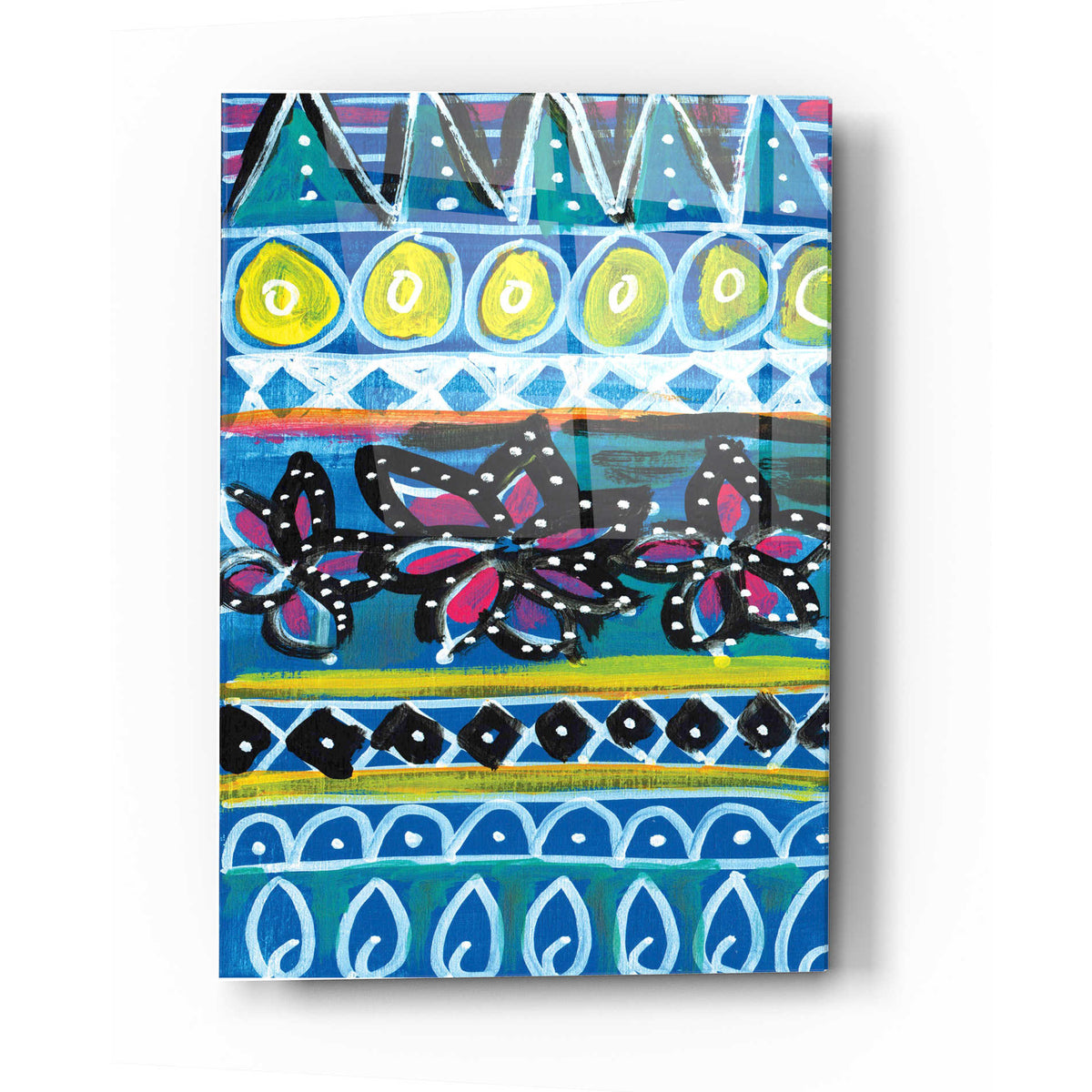 Epic Art 'Pattern Painting I' by Linda Woods, Acrylic Glass Wall Art