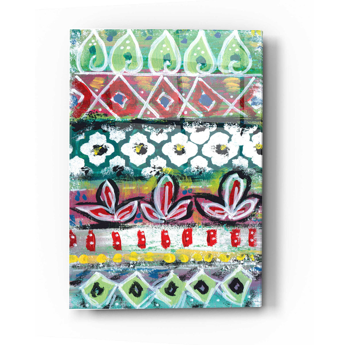 Epic Art 'Pattern Painting Ii' by Linda Woods, Acrylic Glass Wall Art