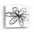Epic Art 'Black Ink Flower I' by Linda Woods, Acrylic Glass Wall Art