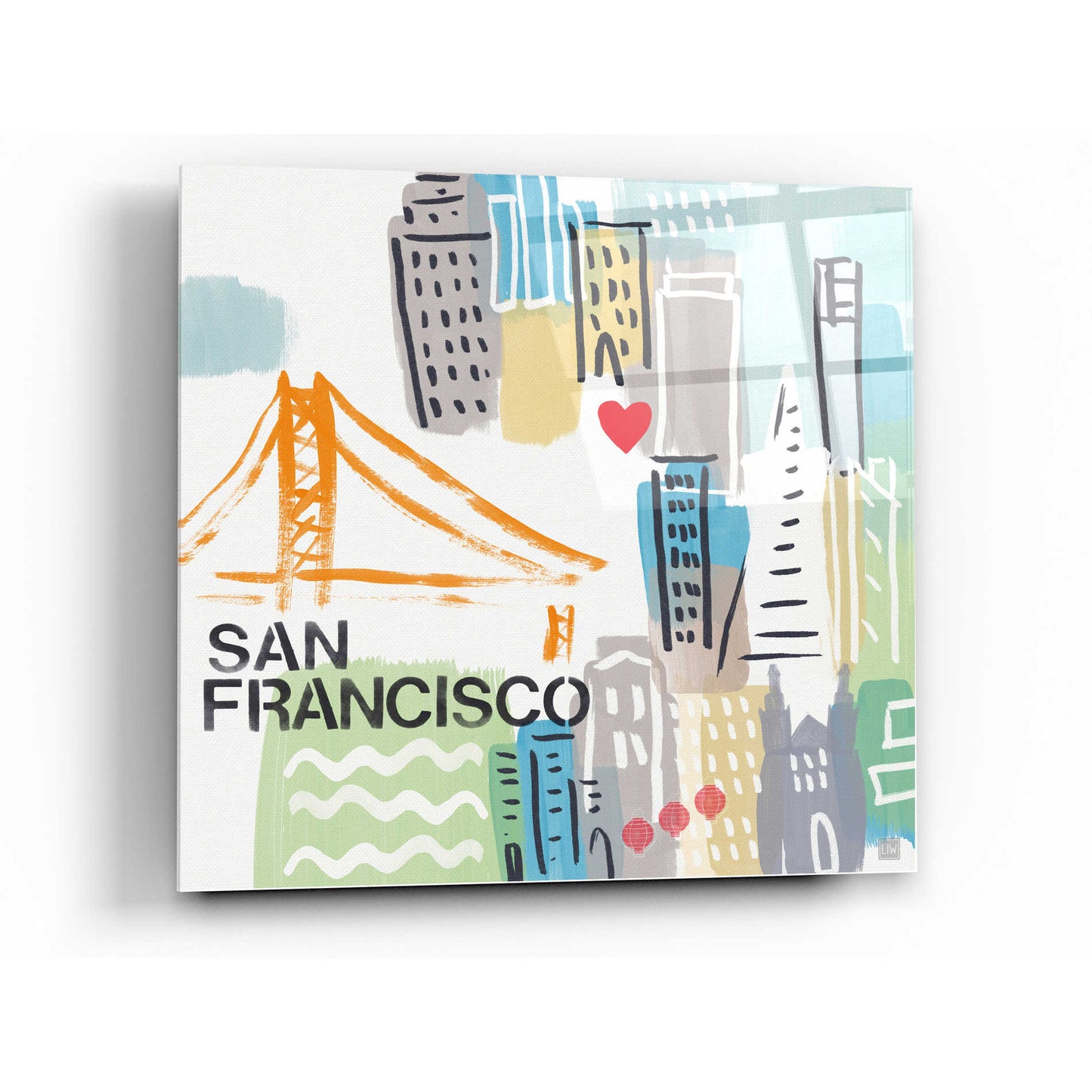 Epic Art 'San Francisco' by Linda Woods, Acrylic Glass Wall Art