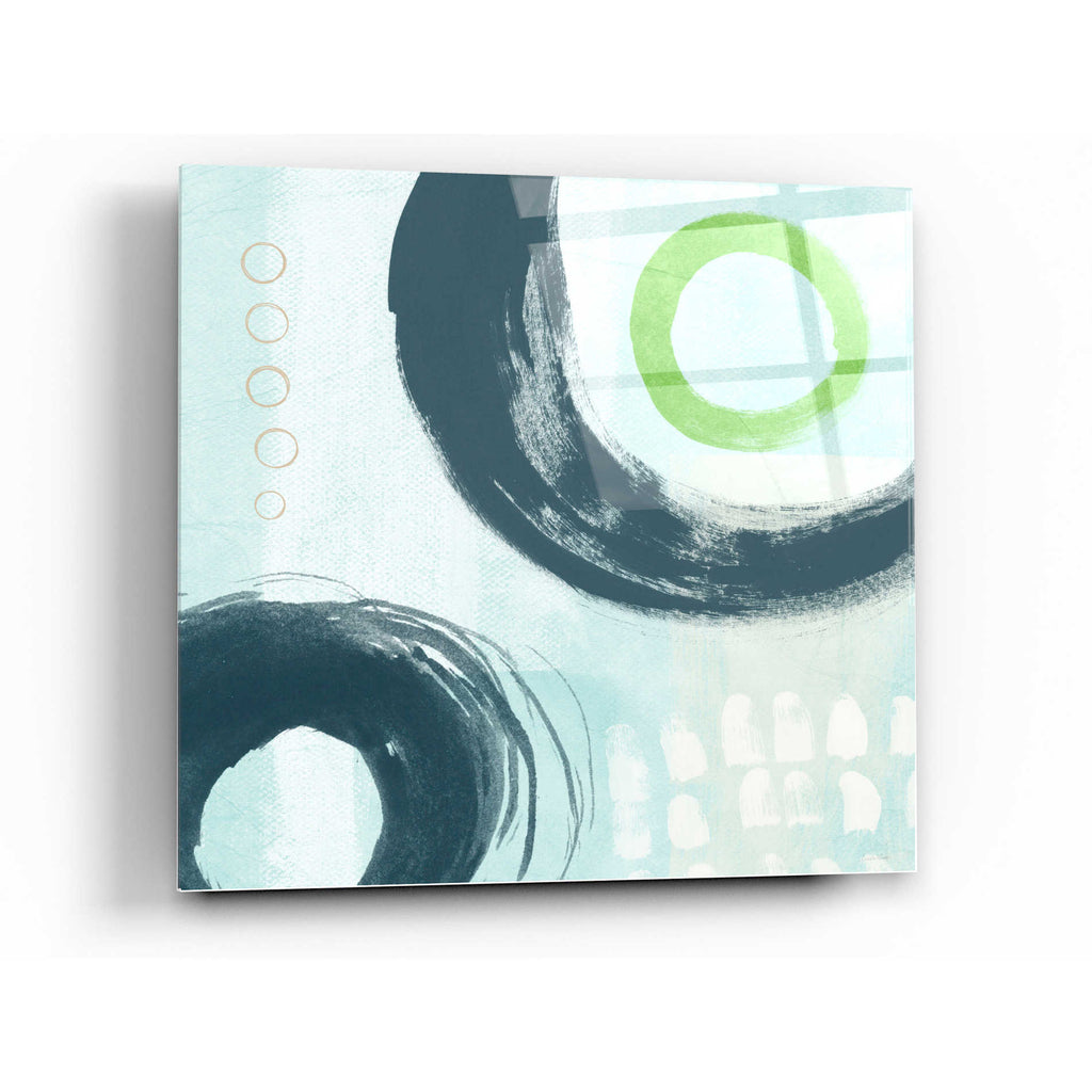 Epic Art 'Blue Circles III' by Linda Woods, Acrylic Glass Wall Art