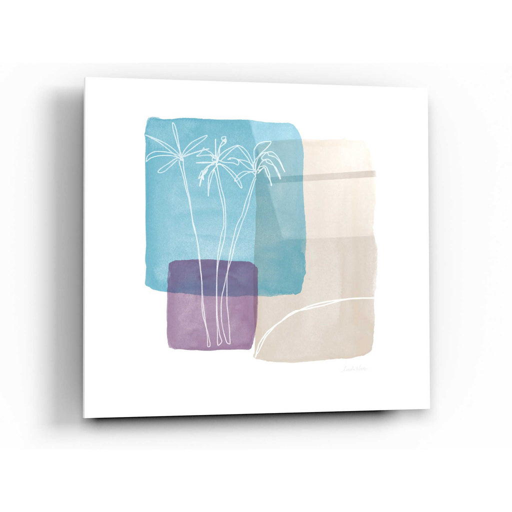 Epic Art 'Palm Trees And Sand' by Linda Woods, Acrylic Glass Wall Art
