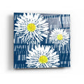 Epic Art 'White Flowers on Blue' by Linda Woods, Acrylic Glass Wall Art