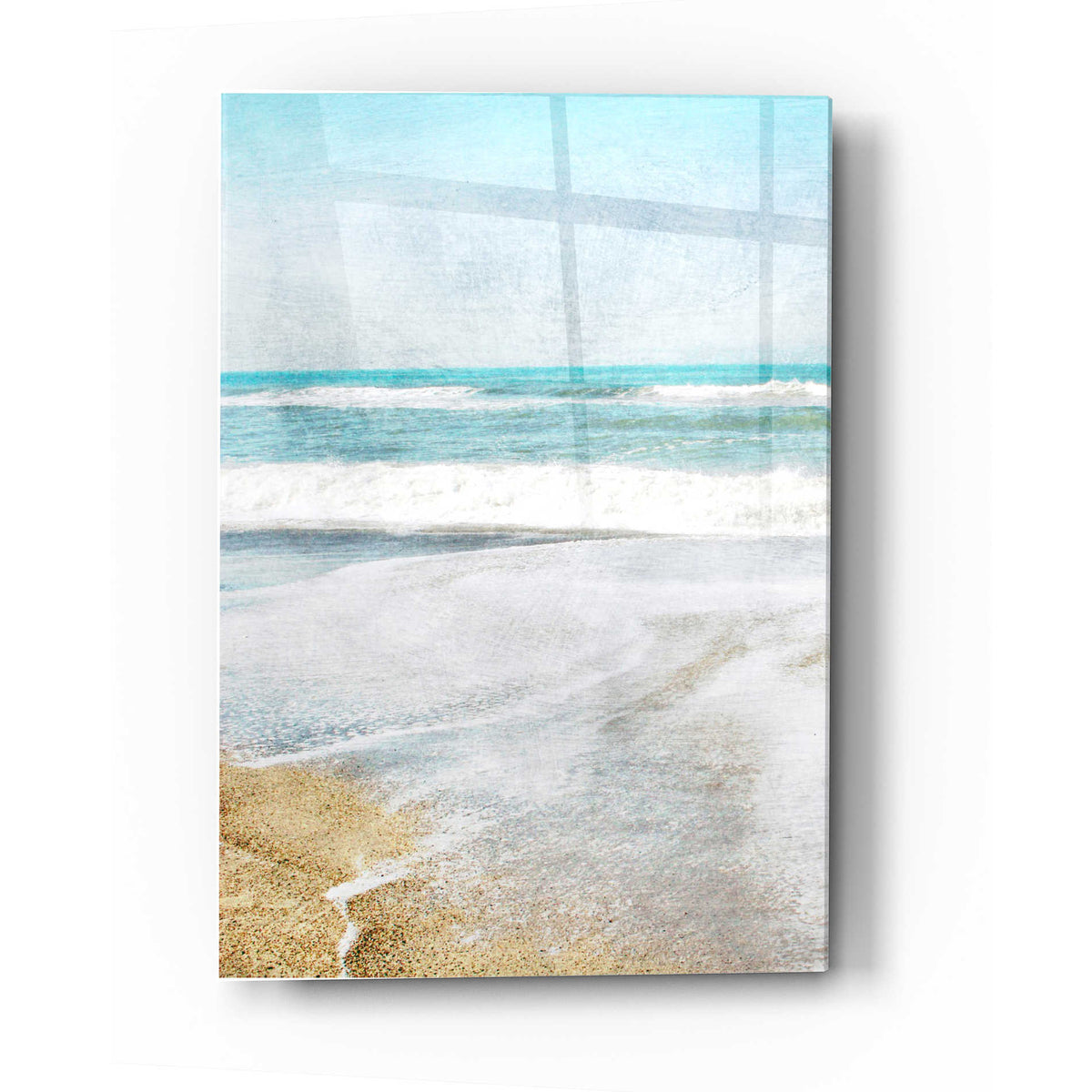 Epic Art 'Serene Coast Vertical' by Linda Woods, Acrylic Glass Wall Art